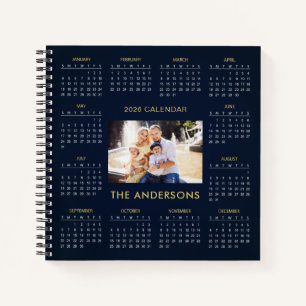 Carnet Ajoutez votre propre calendrier photo de famille 2