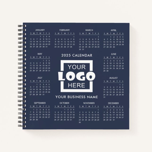 Carnet Ajoutez votre propre logo d'entreprise Calendrier  (Devant)