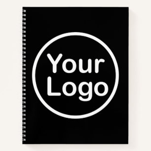 Carnet Ajoutez votre propre logo Fond noir