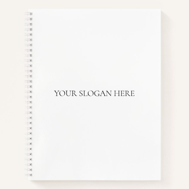 Carnet Ajoutez votre slogan ou un devis personnalisé dans (Devant)