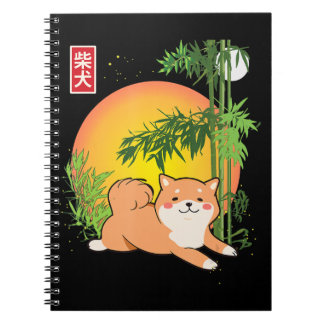 Carnet Akita Shiba Inu Chien Du Japon Fireflies De Bambou