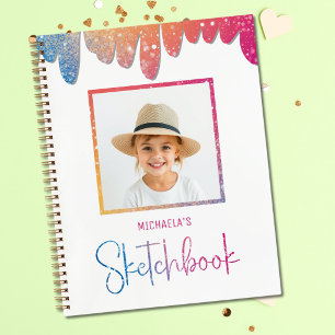 Carnet Album photo à croquis pour enfants avec paillettes