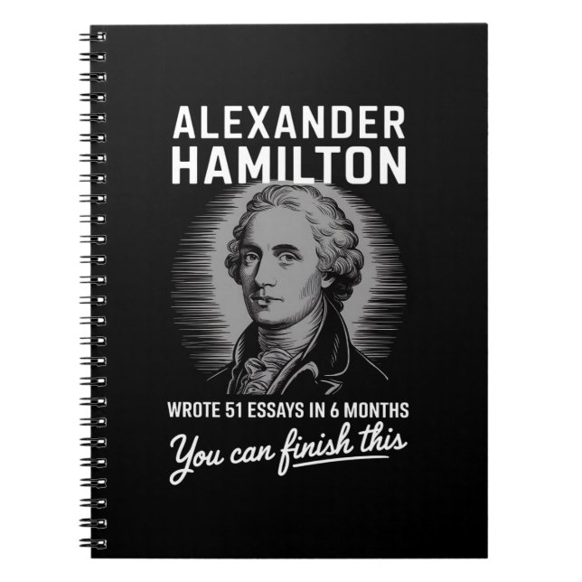 Carnet Alexander Hamilton A Écrit 51 Essais En 6 Mois (Devant)