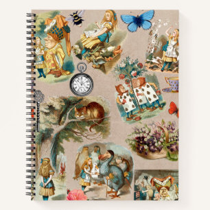 Carnet Alice à Wonderland Cheshire Cat Characters