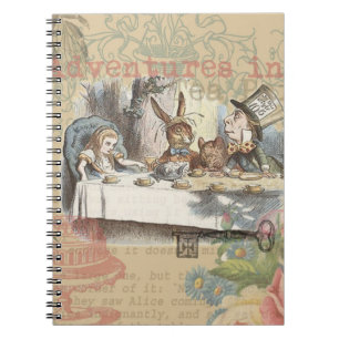 Carnet Alice au pays des merveilles Fête du thé