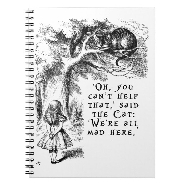 Carnet Alice au pays des merveilles - nous sommes tous (Devant)