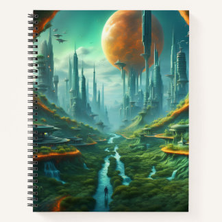 Carnet Alien Nature & Futuriste Ville Surreal Sci-Fi Art