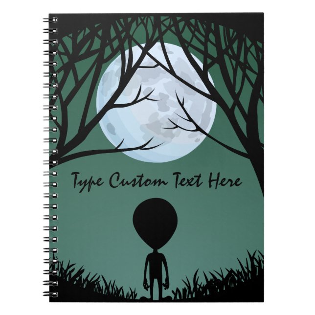 Carnet Alien Personnalisé Cute ET Carnet (Devant)