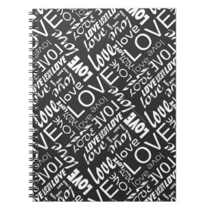 Carnet Alive Black and White Gallery Love Words Art