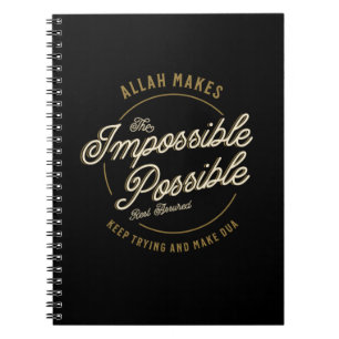 Carnet Allah rend possible l'impossible musulman Décontra