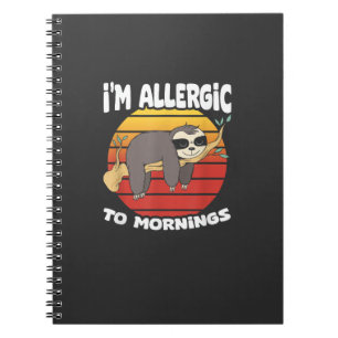 Carnet Allergique aux matins paresseux animal paresseux a