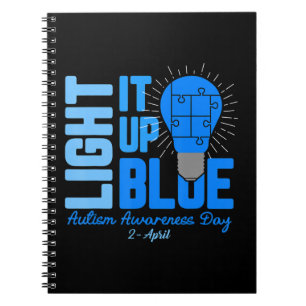 Carnet Allumez-le en bleu T-shirt de sensibilisation à l'