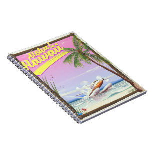 Carnet Aloha ! Affiche de voyage de style vintage Hawaï