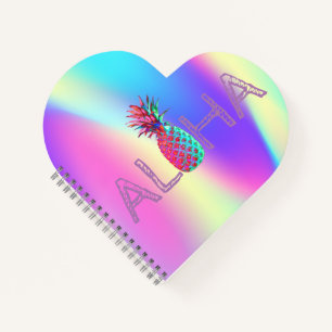 Carnet Aloha Ananas Hawaïen Holographique