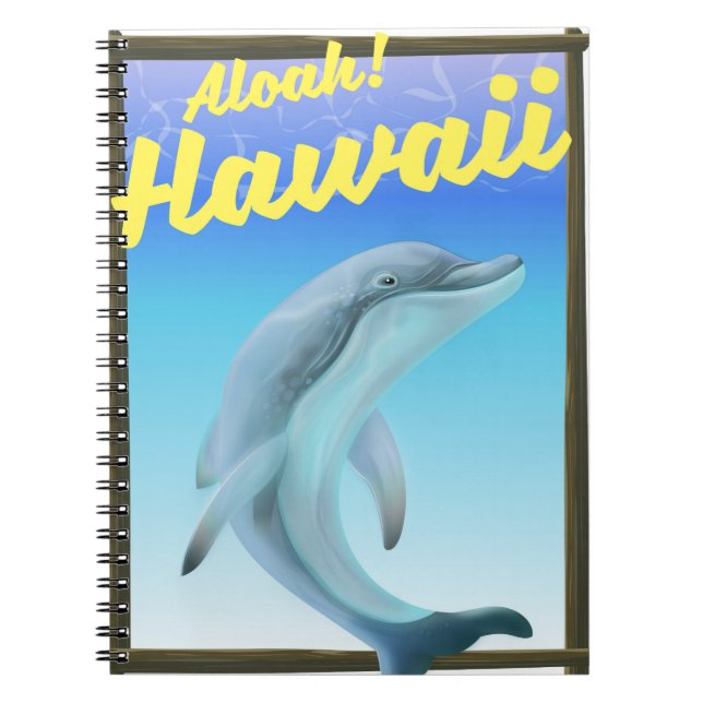 Carnet Aloha ! Hawaï ! Affiche de voyage dauphin (Devant)