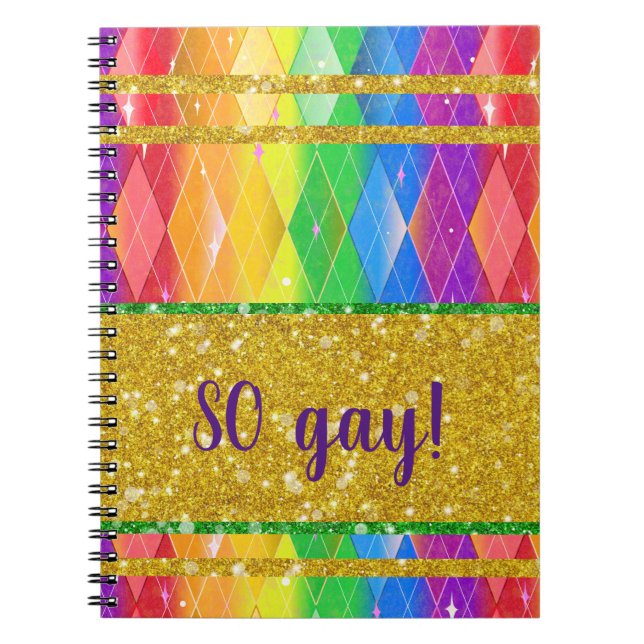 Carnet ALORS gay ! parties scintillant arc-en-ciel gay pr (Devant)