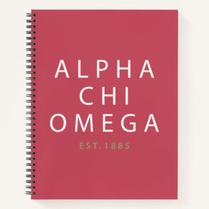 Carnet Alpha Chi Omega Est. 1885