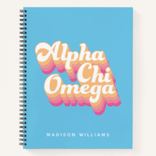 Carnet Alpha Chi Omega Script Super