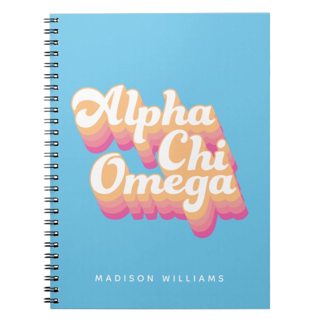 Carnet Alpha Chi Omega | Script Super (Devant)