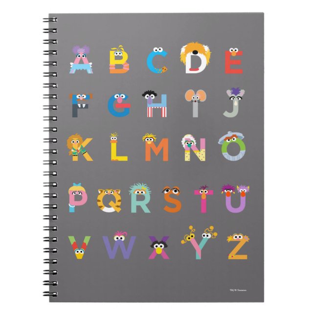 Carnet Alphabet personnalisable de Rue Sésame (Devant)