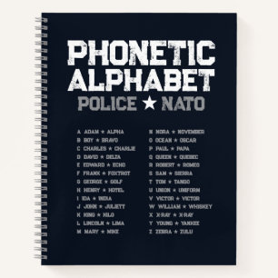 Carnet Alphabet phonétique Police ★ OTAN — Nuit profonde