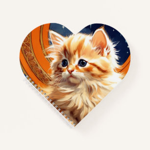 Carnet Alphonse Mucha Art Nouveau Chat orange