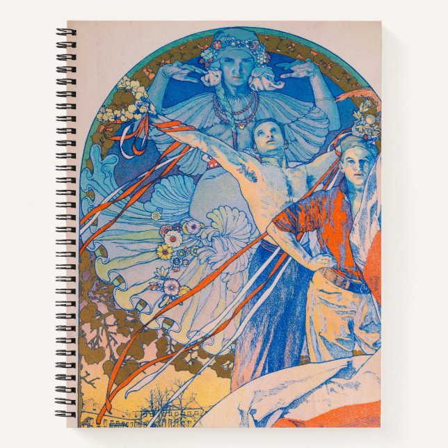 Carnet Alphonse Mucha Poster for Sokol Festival (1926) (Devant)