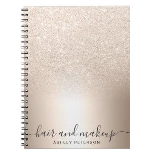 Carnet Aluminium métallique d'or de cheveux de maquillag