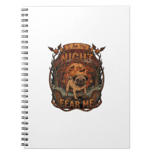 Carnet Am Night Fear Me Pug Halloween Lune_1