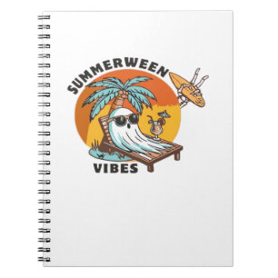 Carnet Ambiance drôle de Summerween Squelette Vacances d'