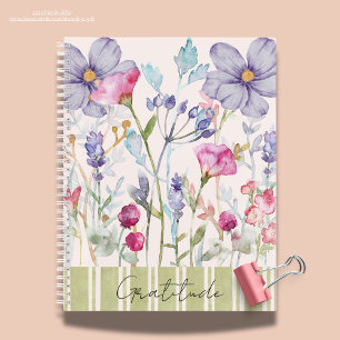 Carnet Ambiance romantique douce fleur sauvage Gratitude