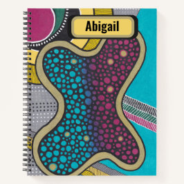 Carnet Ambieba brillant fou, personnalisé, art doodé