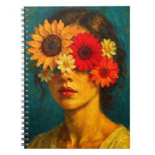 Carnet Âme en Fleur - Portrait de Style Peinture à l'Huil