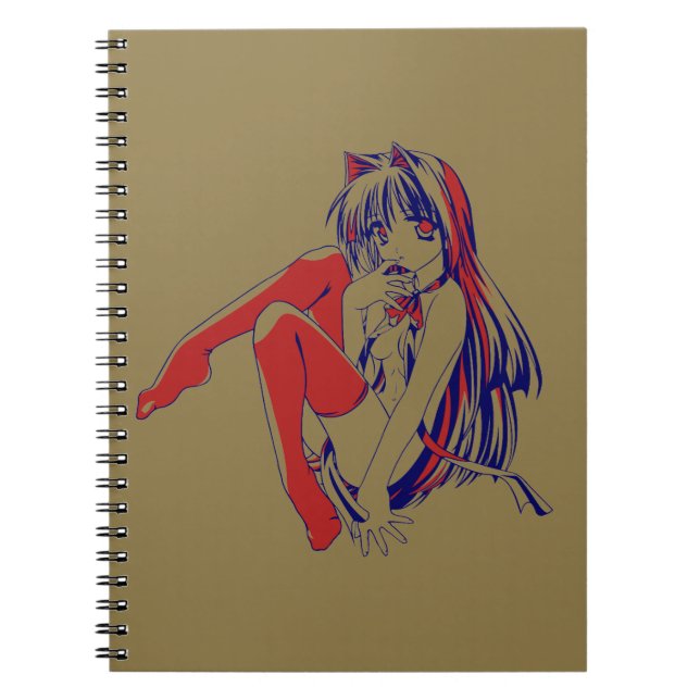 Carnet Américain Neko Catgirl Furry Anime Loli Slave (Devant)