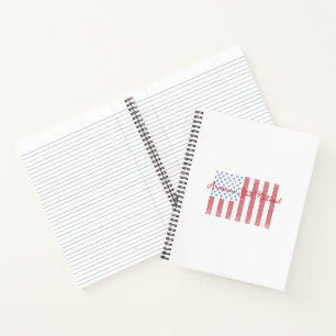 Carnet American Peace Flag Grunge + State National