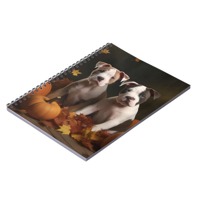 Carnet American Staffordshire Puppy Automne Délice (Côté gauche)