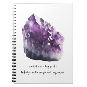 Carnet Améthyste brut violet calmant cristal Métaphysique