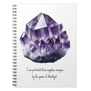 Carnet Améthyste Violet Cristal de Protection Métaphysiqu