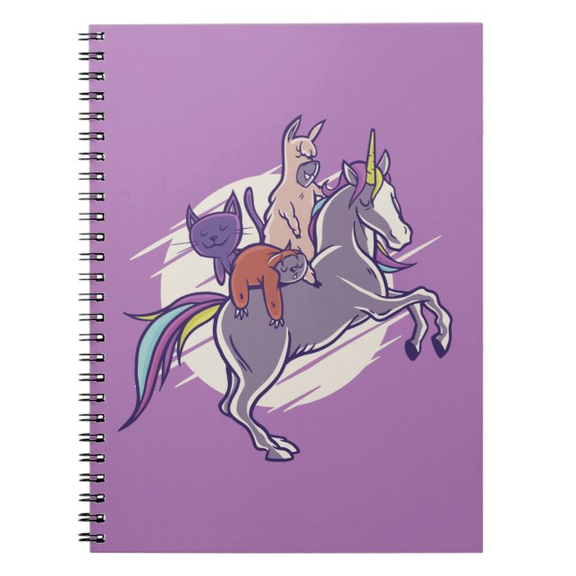 Carnet Amis magiques |Unicorne, Alpaca, Kitten, Sloth (Devant)