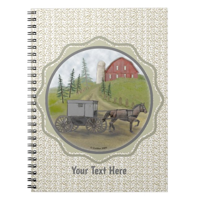 Carnet Amish Buggy Visite (Devant)