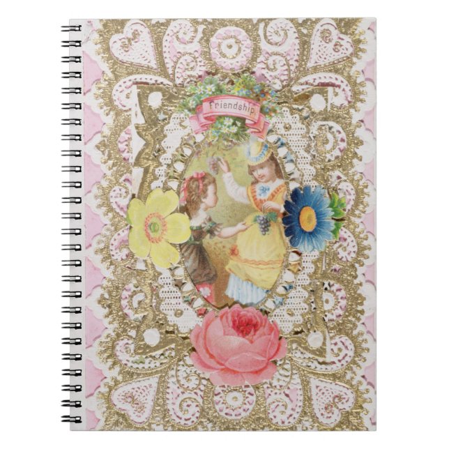 Carnet Amitié, carte de Valentine, c.1870 (litho o de (Devant)