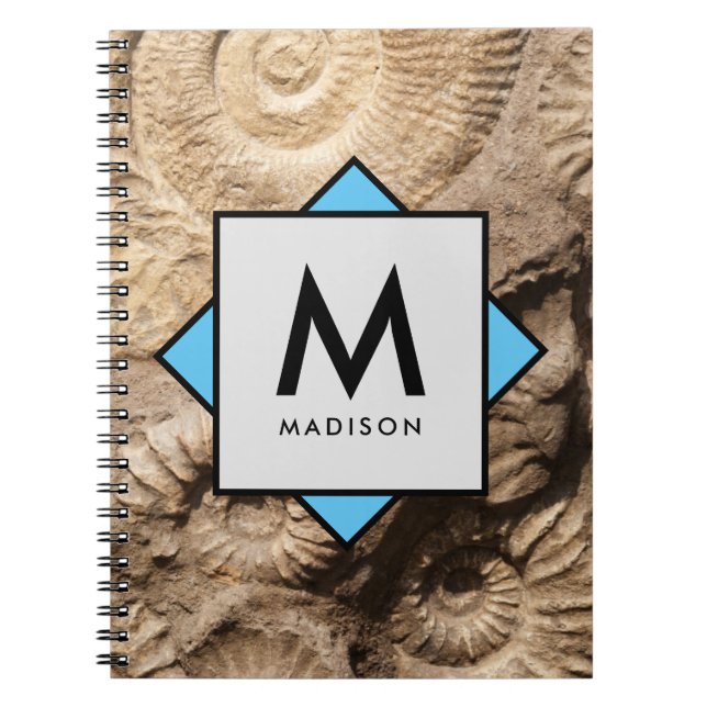 Carnet Ammonite Sea Shops avec votre nom et Monogram on (Devant)