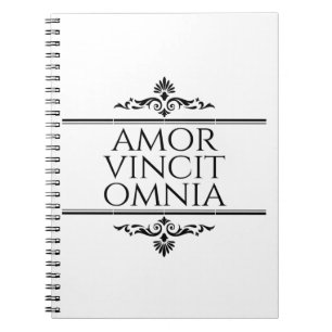 Carnet Amor Vincit Omnia Love conquiert Toutes Les Phrase