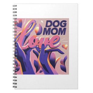 Carnet Amour Chien maman rose pourpre
