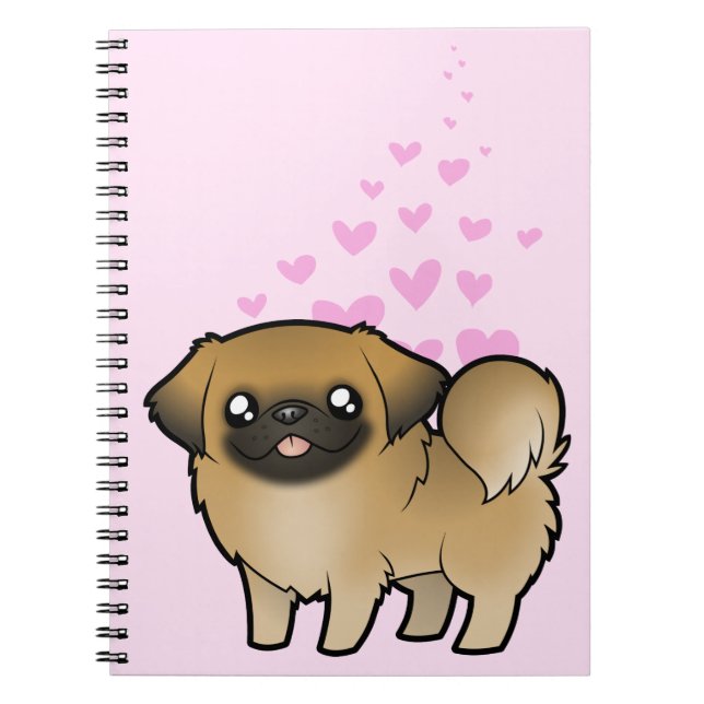 Carnet Amour de Pekingese (chiot coupé) (Devant)