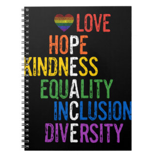 Carnet Amour Espoir Bonté Égalité Inclusion Diversité Pe