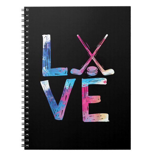 Carnet Amour Hockey sur glace filles Dons de hockey femme (Devant)