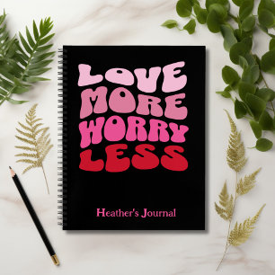Carnet Amour Personnalisable Plus S'Inquiéter Moins Vague