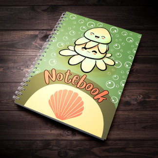 Carnet Amour sous-marin : jolie famille de pieuvres kawai