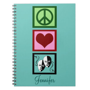 Carnet Amour Teal personnalisé par théâtre de paix